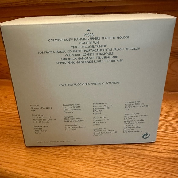 NWT Party Lite Colorsplash Hanging Sphere Tealight Holder - Picture 3 of 13